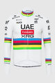 PISSEI Cycling summer long sleeve jersey - TADEJ POGACAR WORLD CHAMP REPLICA - white