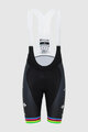 PISSEI Cycling bib shorts - TADEJ POGACAR WORLD CHAMP REPLICA - black/white