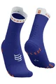 COMPRESSPORT Cyclingclassic socks - PRO RACING  V4.0 RUN HIGH - blue/white