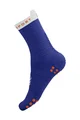 COMPRESSPORT Cyclingclassic socks - PRO RACING  V4.0 RUN HIGH - blue/white