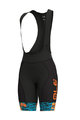 ALÉ Cycling bib shorts - SAVANA LADY  - orange/blue/black