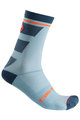 CASTELLI Cyclingclassic socks - TROFEO 15 - blue/light blue