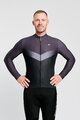 HOLOKOLO Cycling winter long sleeve jersey - ARROW WINTER - black/grey