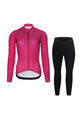 RIVANELLE BY HOLOKOLO Cycling winter set with jacket - STARLIGHT WINTER - black/pink