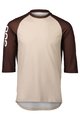 POC Cycling short sleeve jersey - MTB PURE 3/4 - brown/beige