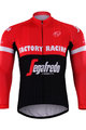 Cycling winter long sleeve jersey - TREK 2017 WINTER - red/black