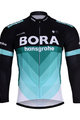 Cycling summer long sleeve jersey - BORA 2018 SUMMER - green/black