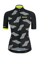 SANTINI Cycling short sleeve jersey - TONO DUNE LADY - black/yellow