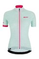 SANTINI Cycling short sleeve jersey - GIADA HIP LADY - white/light blue/pink