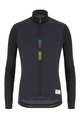 SANTINI Cycling winter long sleeve jersey - UCI RAINBOW WINTER - black