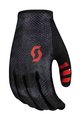 SCOTT Cycling long-finger gloves - TRACTION LF - black/red