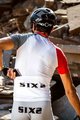 SIX2 Cycling short sleeve jersey - BIKE3 ULTRALIGHT - white/grey/red