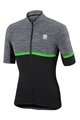 SPORTFUL Cycling short sleeve jersey - GIARA - grey/green/black