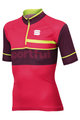 SPORTFUL Cycling short sleeve jersey - SQUADRA CORSE KIDS - bordeaux/red/yellow